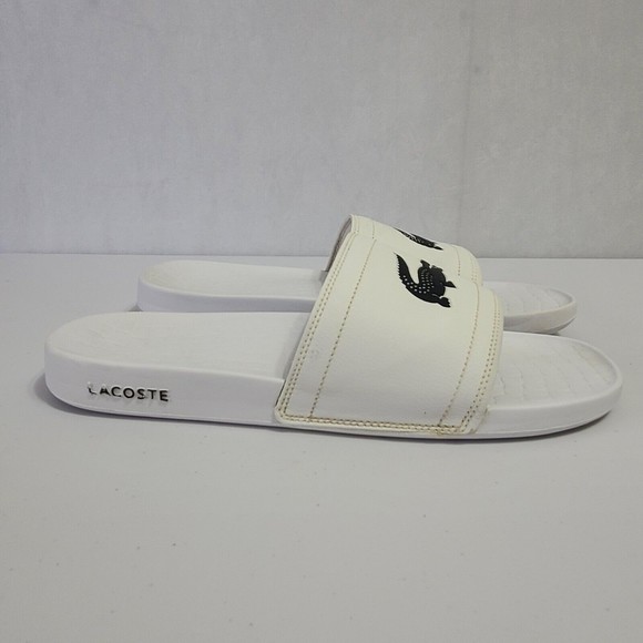 Lacoste Croco Slide Sandals Men’s Size 14 White Black main image 15
